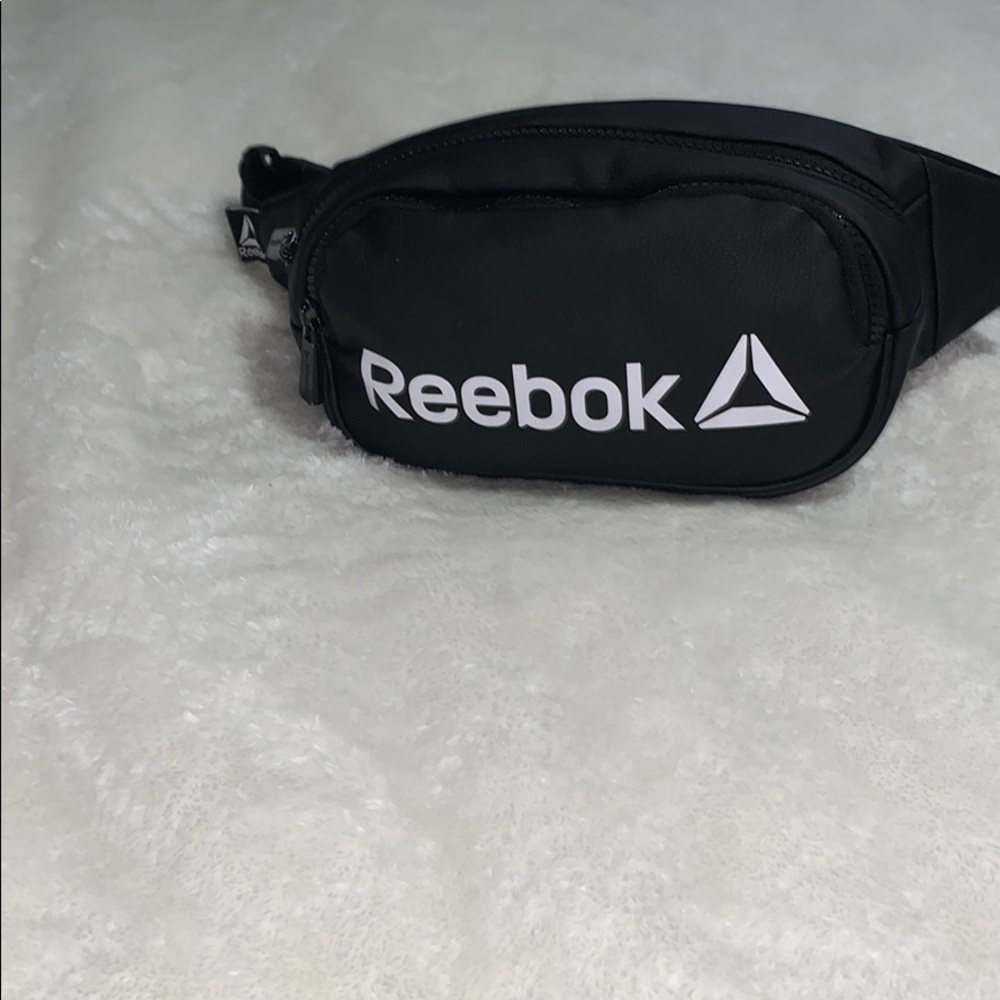Black Leather Reebok Fanny Pack Mint Condition